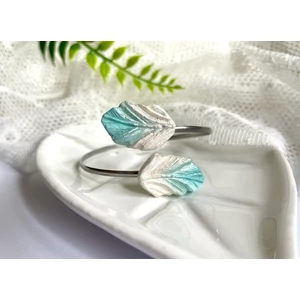 Angyalszárny karkötő- fehér/türkizkék/fehérarany Angyalszárny karkötő- fehér/türkizkék/fehérarany