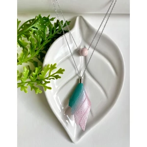 Angyalszárny nyaklánc- rózsaszín/türkiz Angyalszárny nyaklánc- rózsaszín/türkiz