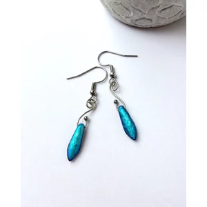 Életfolyó fülbevaló csillogó türkiz