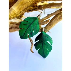 Philodendron mini fülbevaló