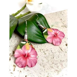Hibiszkusz fülbevaló-rózsaszín