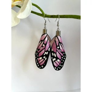 Rózsaszín pillangó fülbevaló