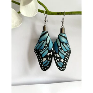 Világos kék/türkiz pillangó fülbevaló
