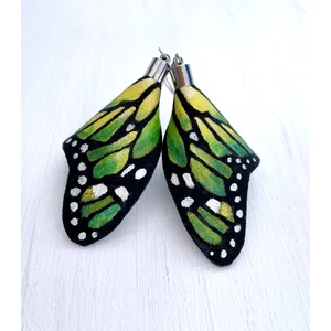 Zöld pillangó fülbevaló