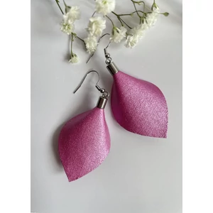 Sziromlevél fülbevaló - sötét rózsaszín