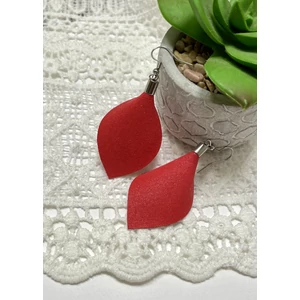 Sziromlevél fülbevaló - piros
