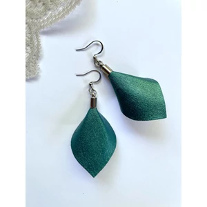 Sziromlevél fülbevaló - mélytürkiz