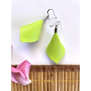 Sziromlevél fülbevaló - lime