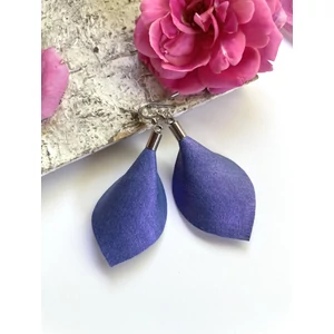 Sziromlevél fülbevaló - lilás kék