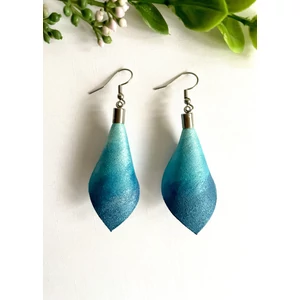 Sziromlevél fülbevaló átmenetes - kék