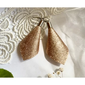 Extra csillogó sziromlevél fülbevaló - rosegold Extra csillogó sziromlevél fülbevaló - rosegold