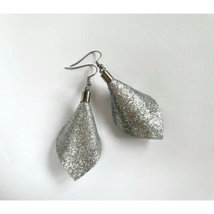 Extra csillogó sziromlevél fülbevaló - ezüst Extra csillogó sziromlevél fülbevaló - ezüst