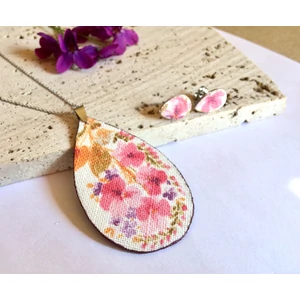 Virágmintás csepp formájú 2 részes szett