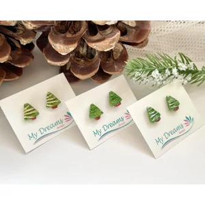 Fenyőfa, karácsonyfa bedugós fülbevaló Fenyőfa, karácsonyfa bedugós fülbevaló