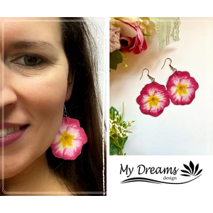 Rózsaszív virágos fülbevaló-kankalin