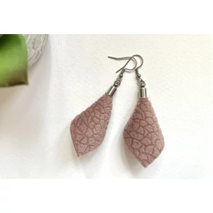 Bársony sziromlevél fülbevaló - pasztell rózsaszín Bársony sziromlevél fülbevaló - pasztell rózsaszín