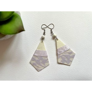 Halvány lila csipke fülbevaló