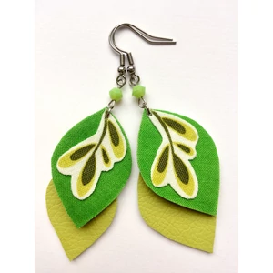 Fűzöld leveles fülbevaló Fűzöld leveles fülbevaló