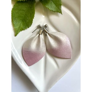 Lélekcsepp fülbevaló - Hajnalszirom (fehér-rózsaszín átmenetes fehérarannyal)