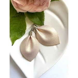 Lélekcsepp fülbevaló - Selyemcsillám (fehérarany)