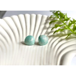 Mese szett fülbevaló - kagyló kék (fémmentes változatban is kérheted)