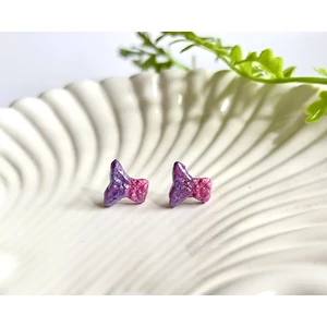 Mese szett fülbevaló - Sellő rózsaszín-lila (fémmentes változatban is kérheted)