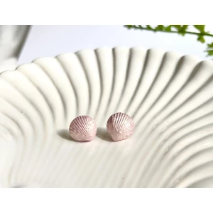 Mese szett fülbevaló - kagyló rózsaszín (fémmentes változatban is kérheted)