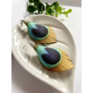 Páva hajtott fülbevaló