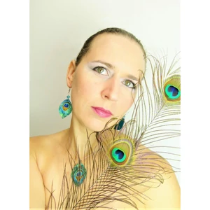 Mini páva fülbevaló