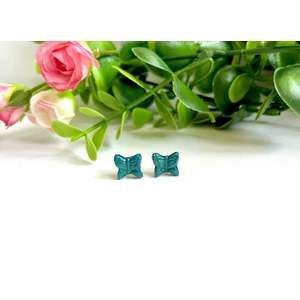 Pillangó fülbevaló - sötéttürkiz/petrol (fémmentes változatban is kérheted)