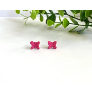 Pillangó fülbevaló - pink (fémmentes változatban is kérheted)