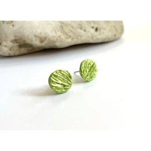Kagylómintás fülbevaló - világos zöld (fémmentes változatban is kérheted)