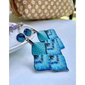 Portugál álom - Türkizzel kombinált statement fülbevaló