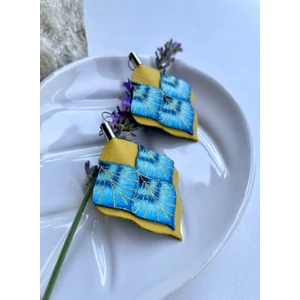 Portugál álom - sárga kombinált rombusz fülbevaló