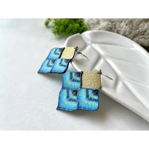 Portugál álom - arannyal kombinált rombusz fülbevaló