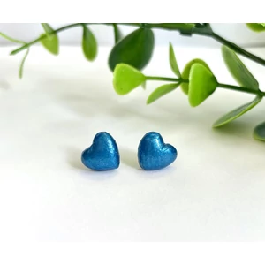 Szívecske fülbevaló - kék  (fémmentes változatban is kérheted)