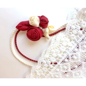 Aurora bordó-krém nyaklánc