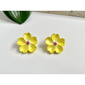 Sárga virágos fülbevaló
