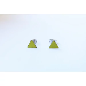 Zöld háromszög fülbevaló