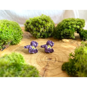 Ibolya fülbevaló - sötét lila (fémmentes változatban is kérheted)