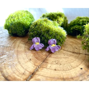 Ibolya fülbevaló -  lila (fémmentes változatban is kérheted)