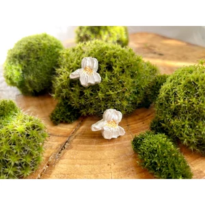 Ibolya fülbevaló - fehér (fémmentes változatban is kérheted)