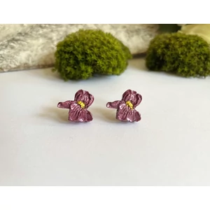 Ibolya fülbevaló - lilás rózsaszín (fémmentes változatban is kérheted)