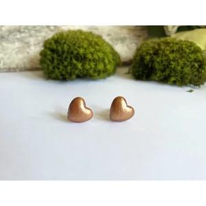 Szívecske fülbevaló - bronz  (fémmentes változatban is kérheted)