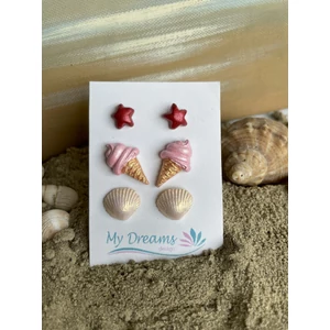 Tengerparti élmények  3 db-os fülbevaló szett 30.