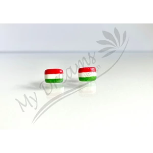 Trikolor bedugós fülbevaló - zászló (fémmentes változatban is kérheted)