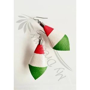 Trikolor lógós fülbevaló - magyar zászló