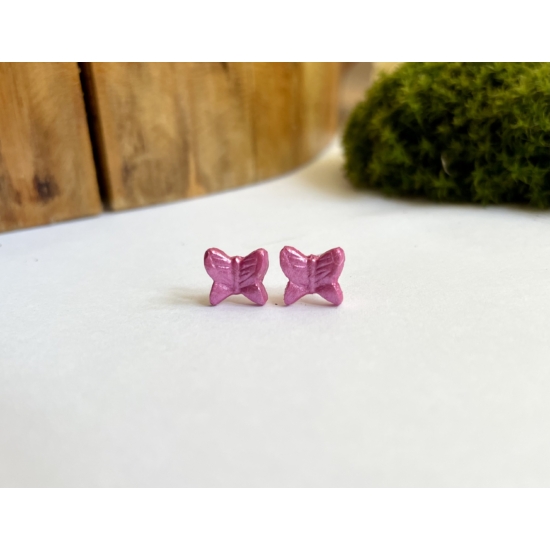 Pillangó fülbevaló - rózsaszín