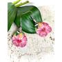 Kép 5/5 - Hibiszkusz fülbevaló-rózsaszín