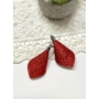 Kép 2/4 - Extra csillogó sziromlevél fülbevaló - piros
